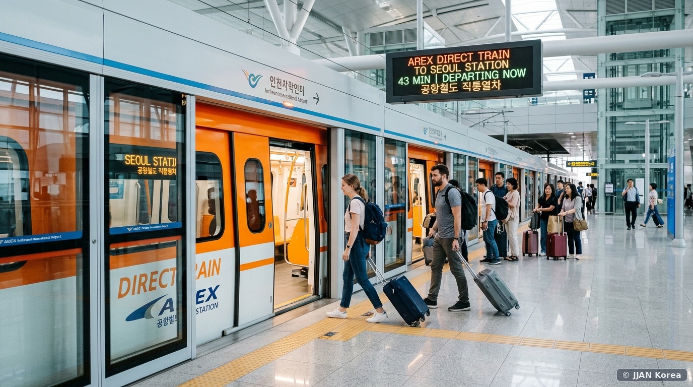 Incheon Airport to Downtown Seoul: AREX Express Train vs. Airport Limousine Bus 6001/6002 vs. Night Bus