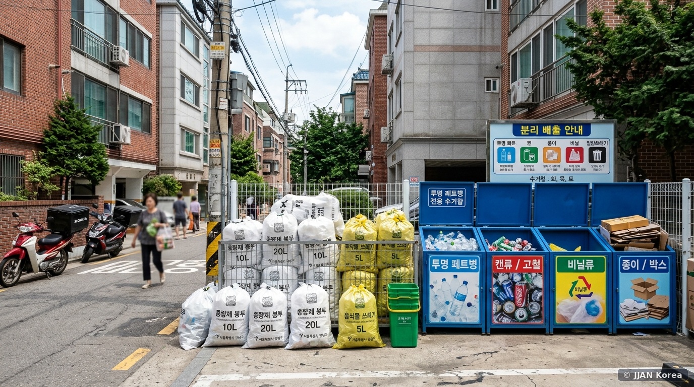 Garbage Disposal & Recycling in Korea: Standard Bag Rules (종량제 봉투), Food Waste Sorting & Fines Avoidance
