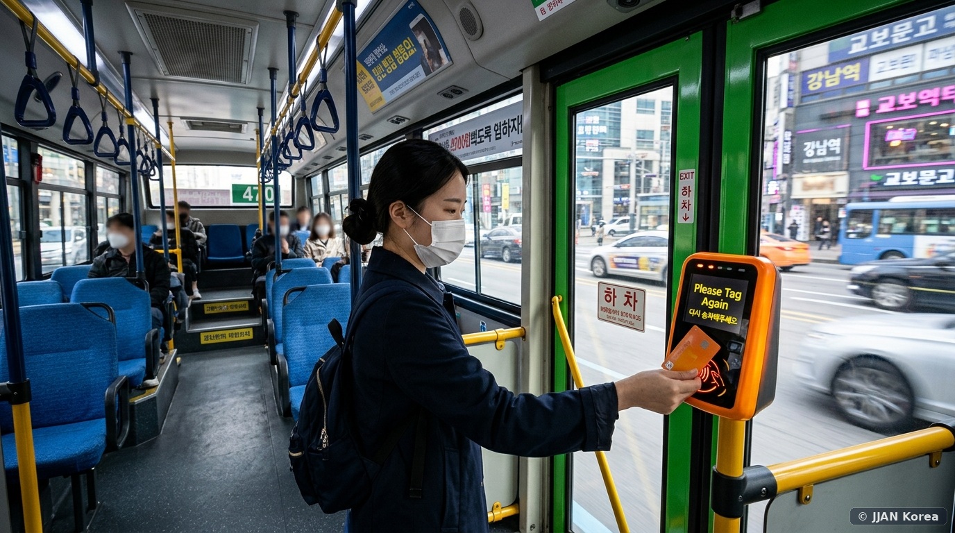 Riding Public Buses in Seoul: Blue, Green & Red Bus Differences, Tagging Etiquette & Free Transfer Rules