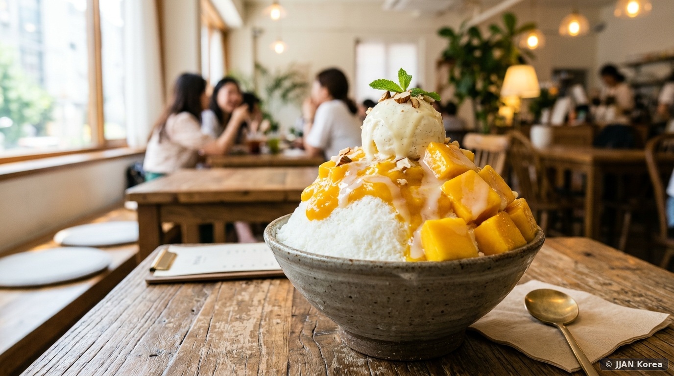 Korean Bingsu (빙수) Summer Guide: Sulbing Mango Shaved Ice, Traditional Red Bean & Cafe Etiquette