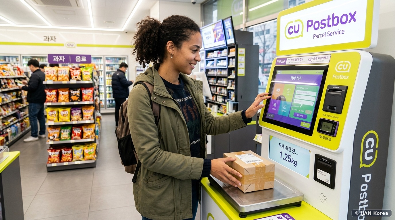 How to Send Packages at Korean Convenience Stores: GS25 & CU Postbox Kiosks, Half-Price Delivery (반값택배) Guide